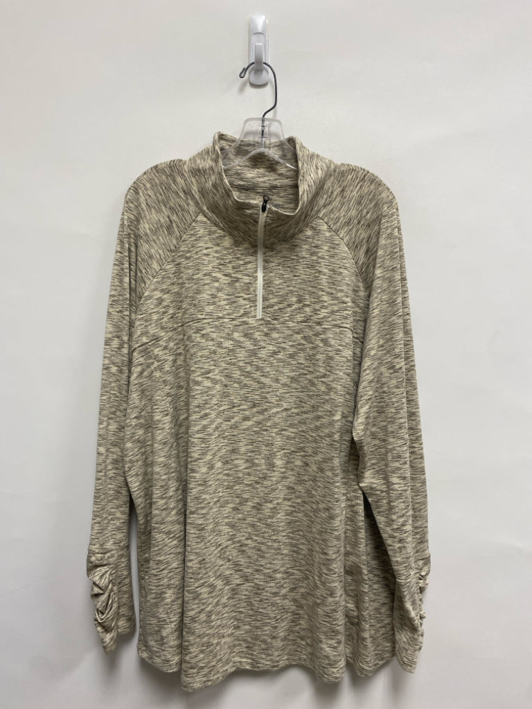 Columbia Size 3X Beige Espresso Streaked Plus Size Top
