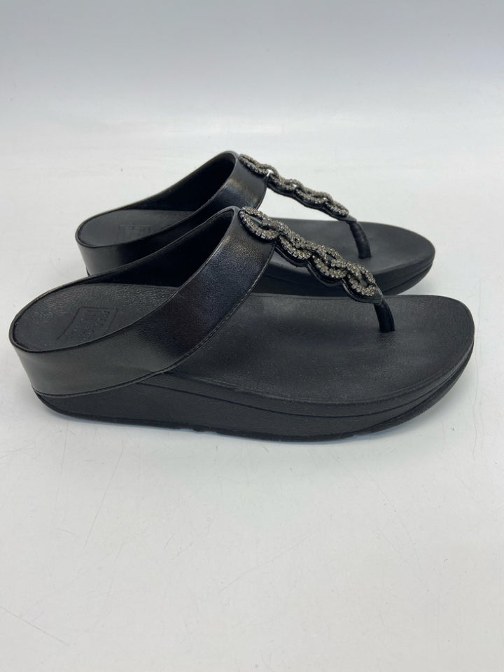 NWOT Fit Flop  Size 6 Black Rhinestone(s) Sandals
