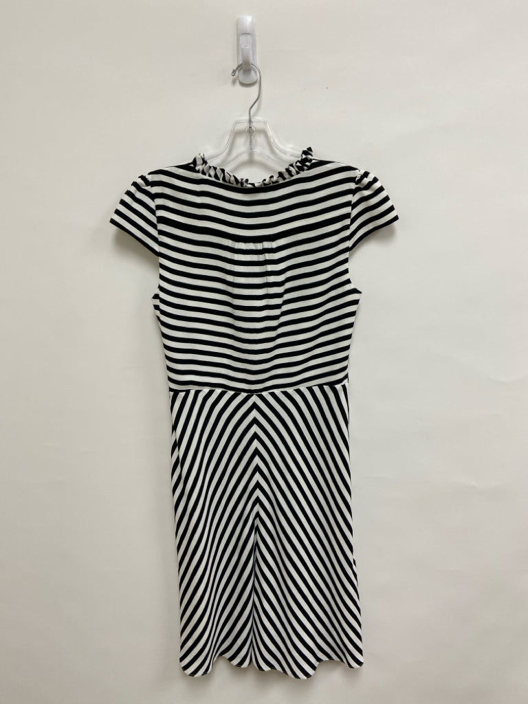 Kate Spade Size 6 White/Black Chevron Viscose Ladies Dress