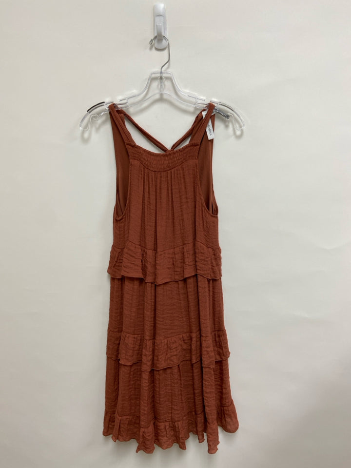 Size S Dark Tan Sleeveless Gauze Ladies Dress