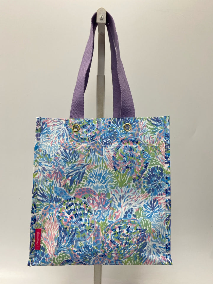 LILLY PULITZER Blue Multi-Color Tote Bag