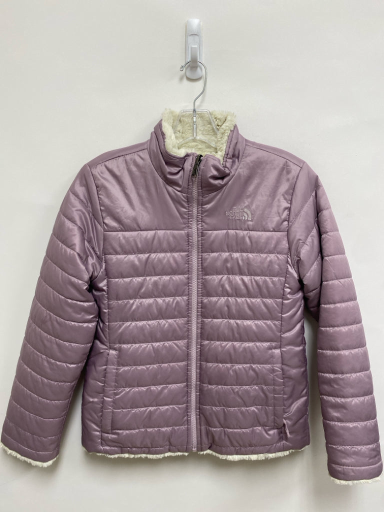 North Face SIZE 14/16 Lavender Cream Reversible Zip Down Girl&