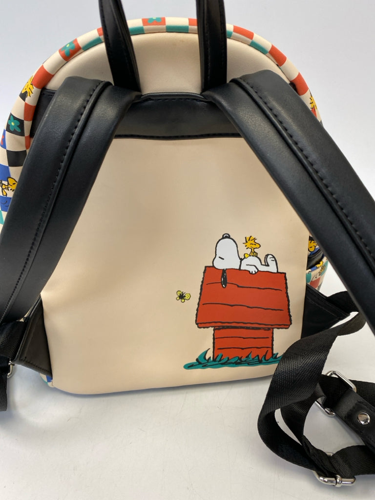Loungefly Cream Multi-Color Snoopy Backpack