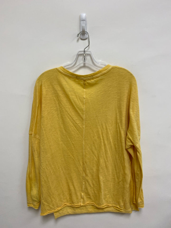 We The Free Size XS Yellow Long Sleeve Tee Ladies Top