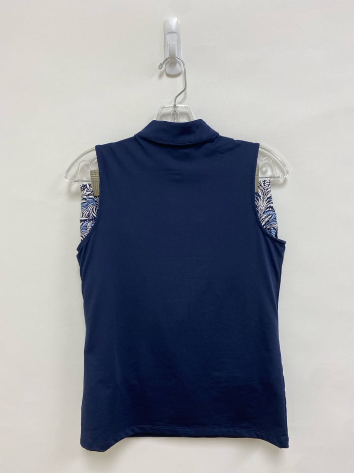 Tommy Bahama Size S Navy White Floral Sleeveless Athletic 2pc