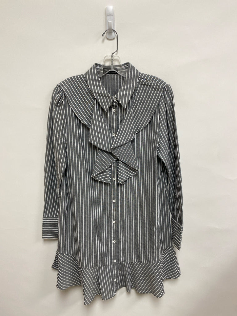 THE FIFTH LABEL Size M Gray White Striped Ladies Dress