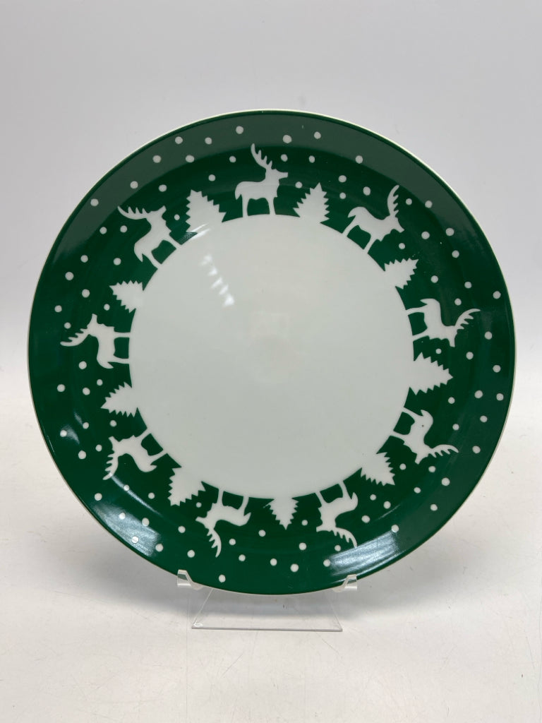 Green White Reindeer Christmas