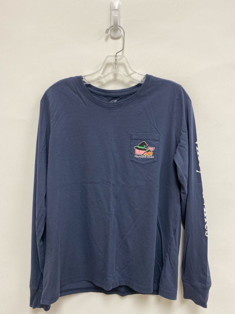 Vineyard Vines Size M Dark Blue Whale Long Sleeve Tee Ladies Top