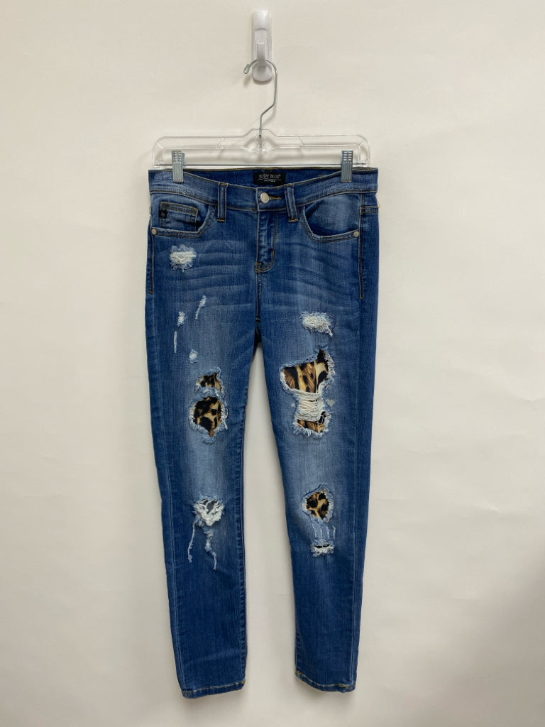 Judy Blue Size 3 Faded Denim Animal Print Ladies Jeans