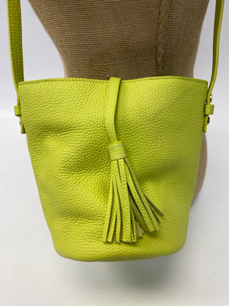 Boden Lime Green Tassel(es) Leather Crossbody