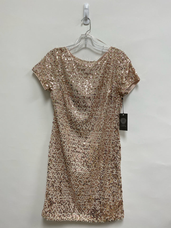 NWT VINCE CAMUTO Size 8 Pale Peach Sequins Ladies Dress