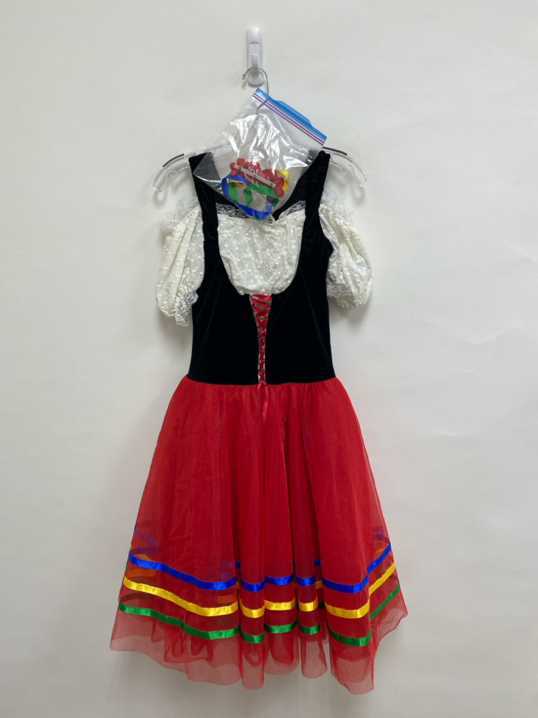 SIZE 18/20 Black/White Red Pirates Sleeveless Tulle Girl&