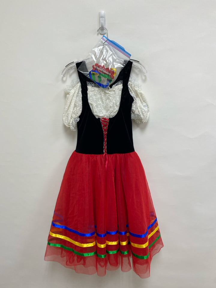 SIZE 18/20 Black/White Red Pirates Sleeveless Tulle Girl&