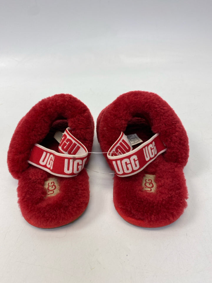 UGG SIZE 10 Dark Red Fuzzy Girl&