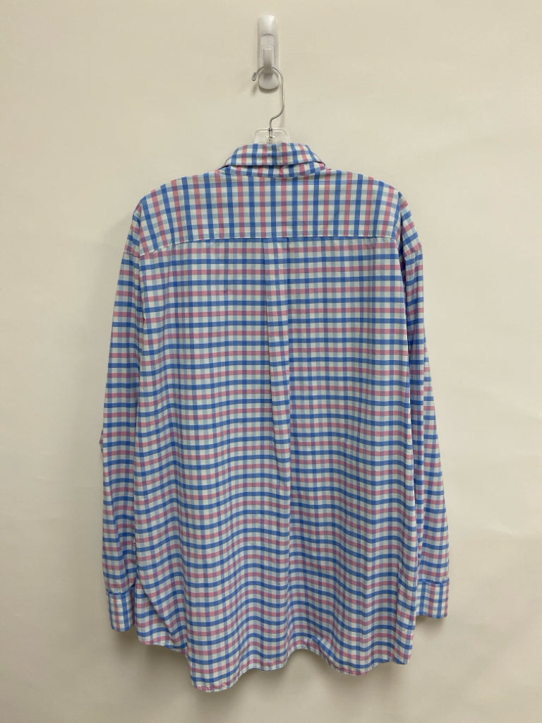 Vineyard Vines Size XXL White/Pink Powder Blue Checkered Men&