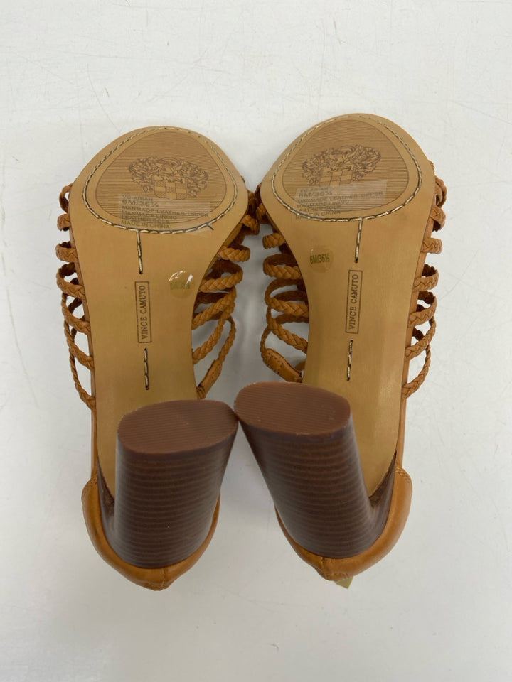 NWOT VINCE CAMUTO  Size 6 Brown Braided Sandals