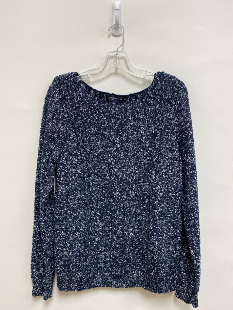 NWT Jones New York Size L Navy White Mottled Ladies Sweater