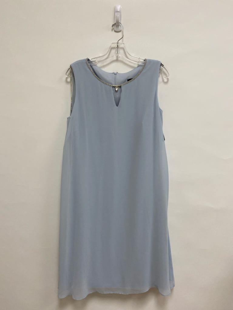 NWT Frank Lyman Size 14 Pale Blue Rhinestone Sleeveless Ladies Formal Dress