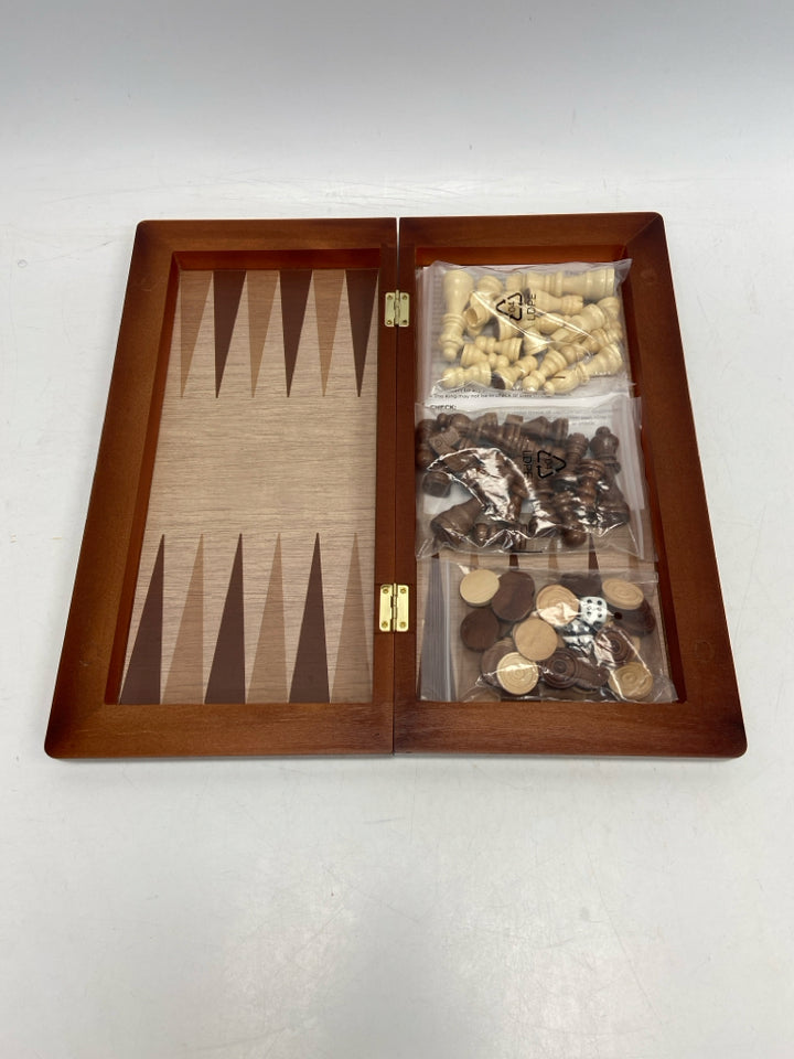 Brown Black Wood Board Game