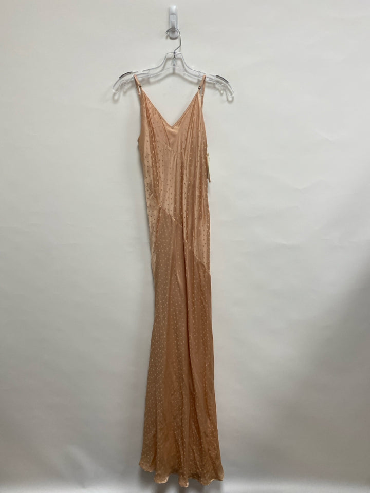 NWT Size 10 Dusty Coral Maxi Silk Blend Ladies Dress