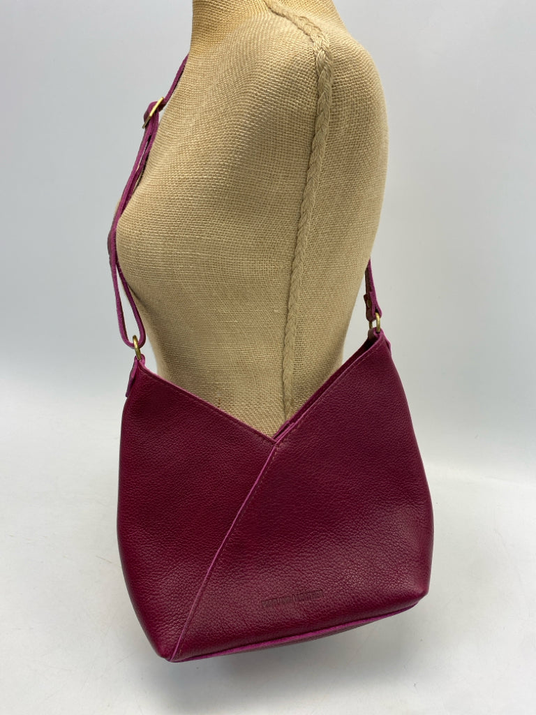 Portland Leather Goods Dark Cranberry Leather Crossbody