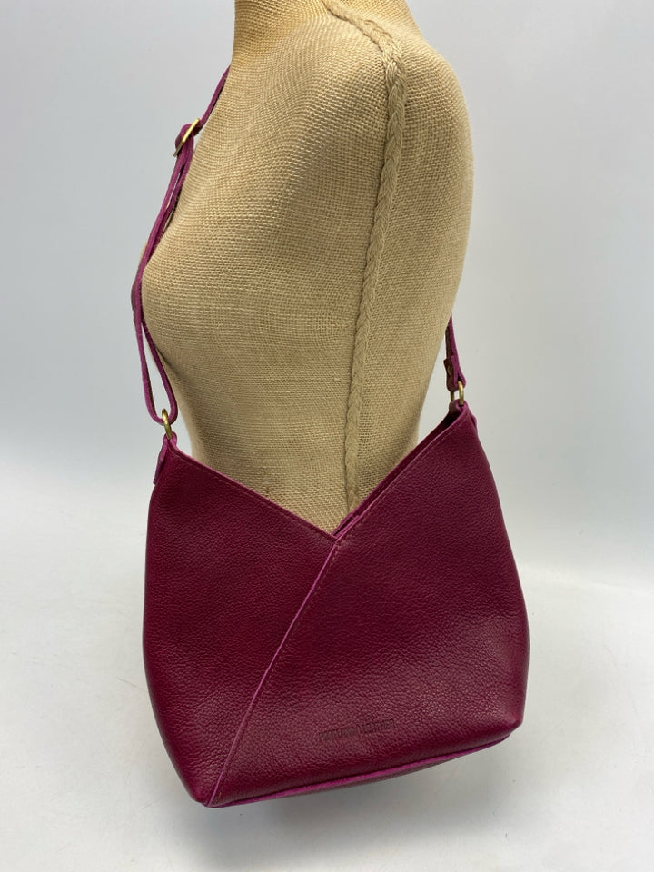 Portland Leather Goods Dark Cranberry Leather Crossbody