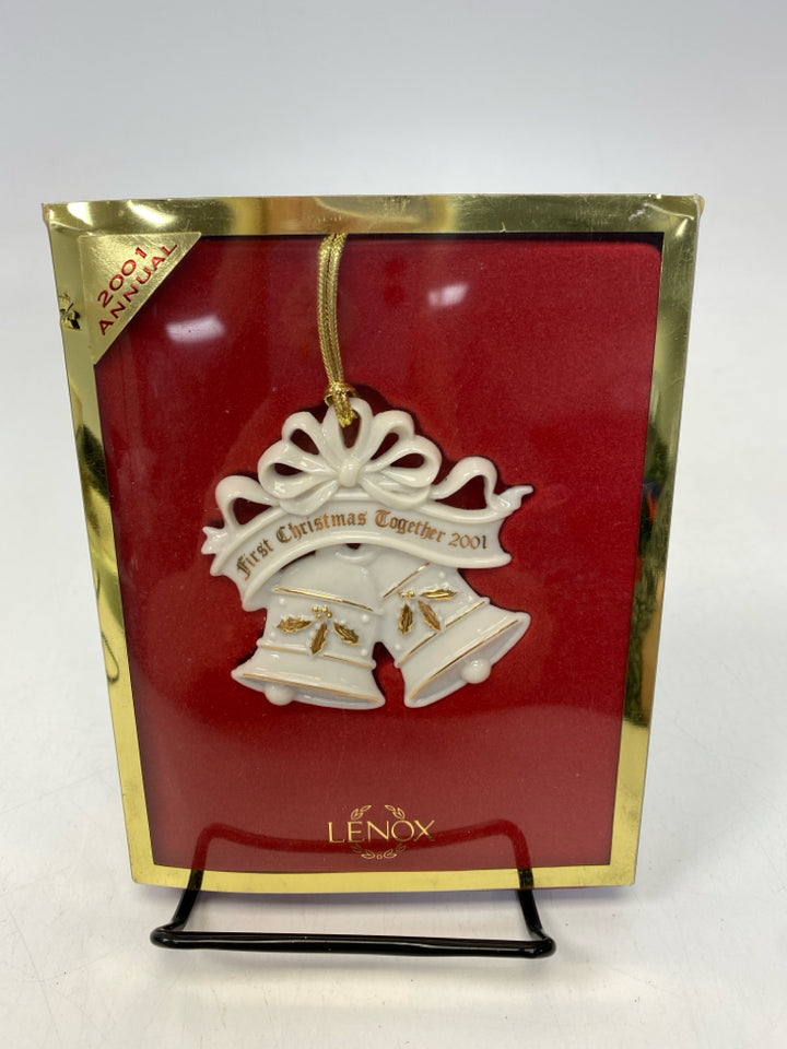 Lenox  Ornament 1st Christmas 2001 Bells