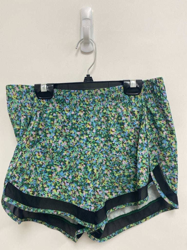 Athleta Size S Green/Blue Purple Flowers Athletic Shorts