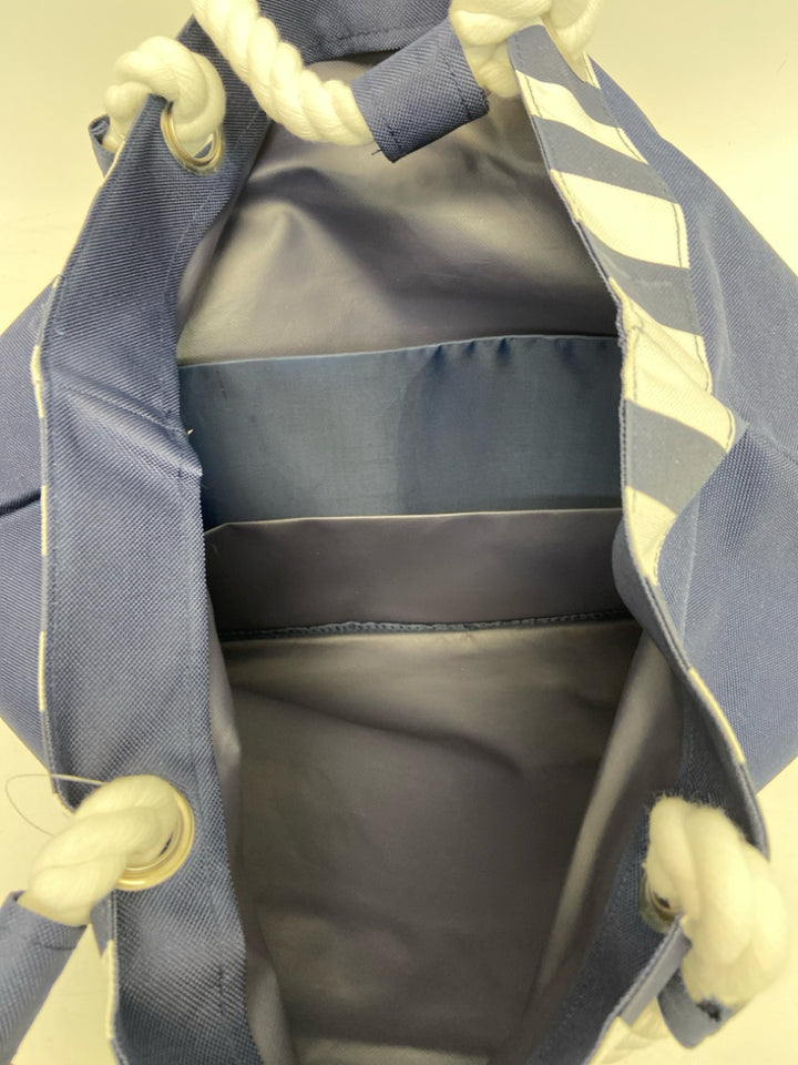 NWT Yankee Candle Blue White Nautical Tote Bag