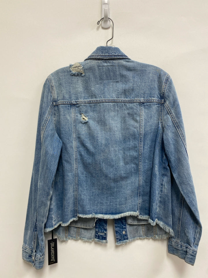 BlankNYC Size M Blue Denim Distressed Ladies Jacket