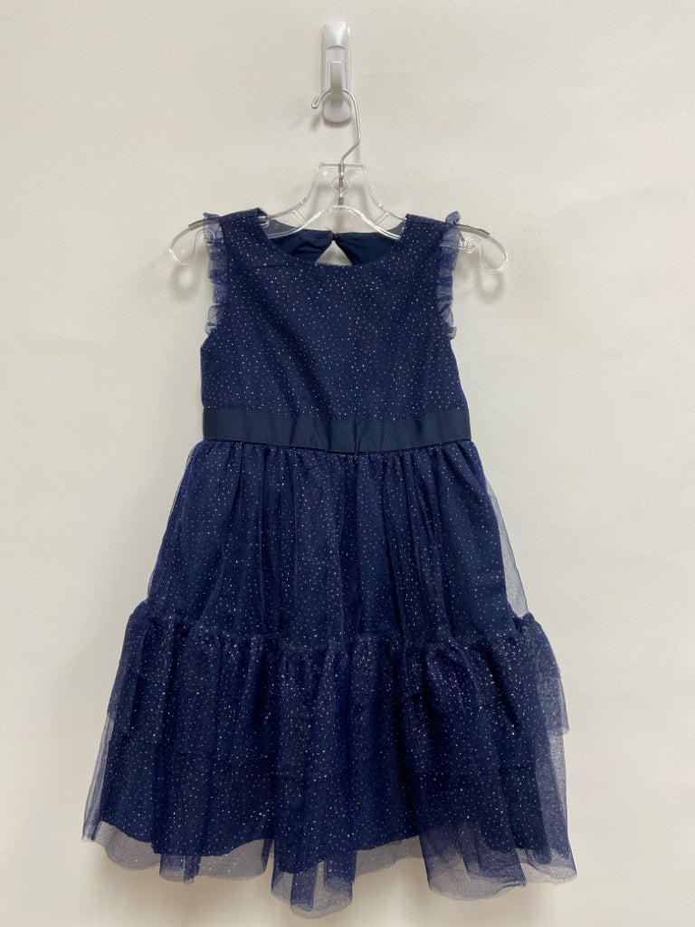 Janie and Jack SIZE 5 Navy Gold Sparkle Sleeveless Girl&