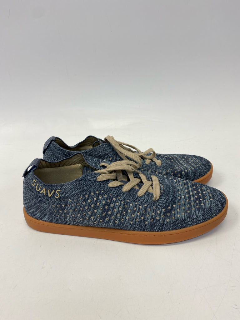 Size 10.5 Blue Lace-Up Fabric Men&
