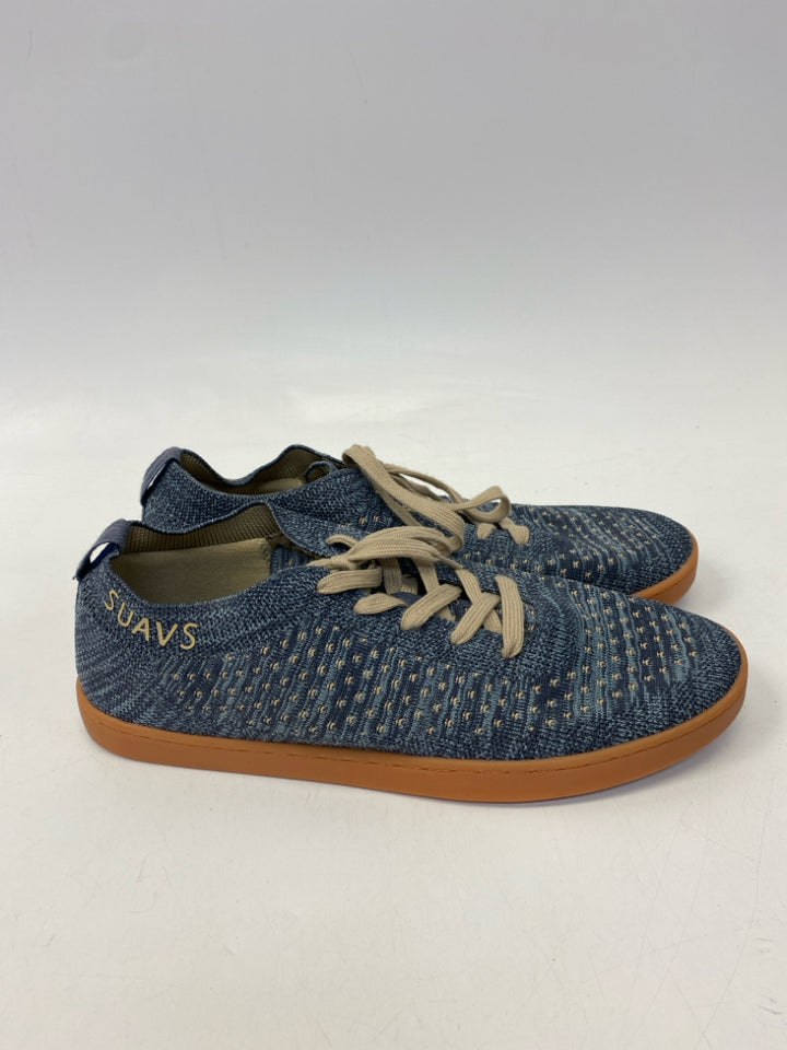 Size 10.5 Blue Lace-Up Fabric Men&