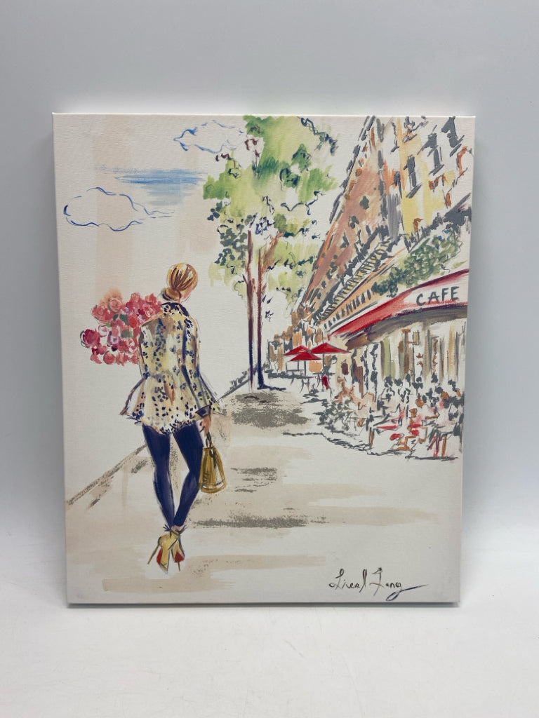 White Multi Color Canvas Art