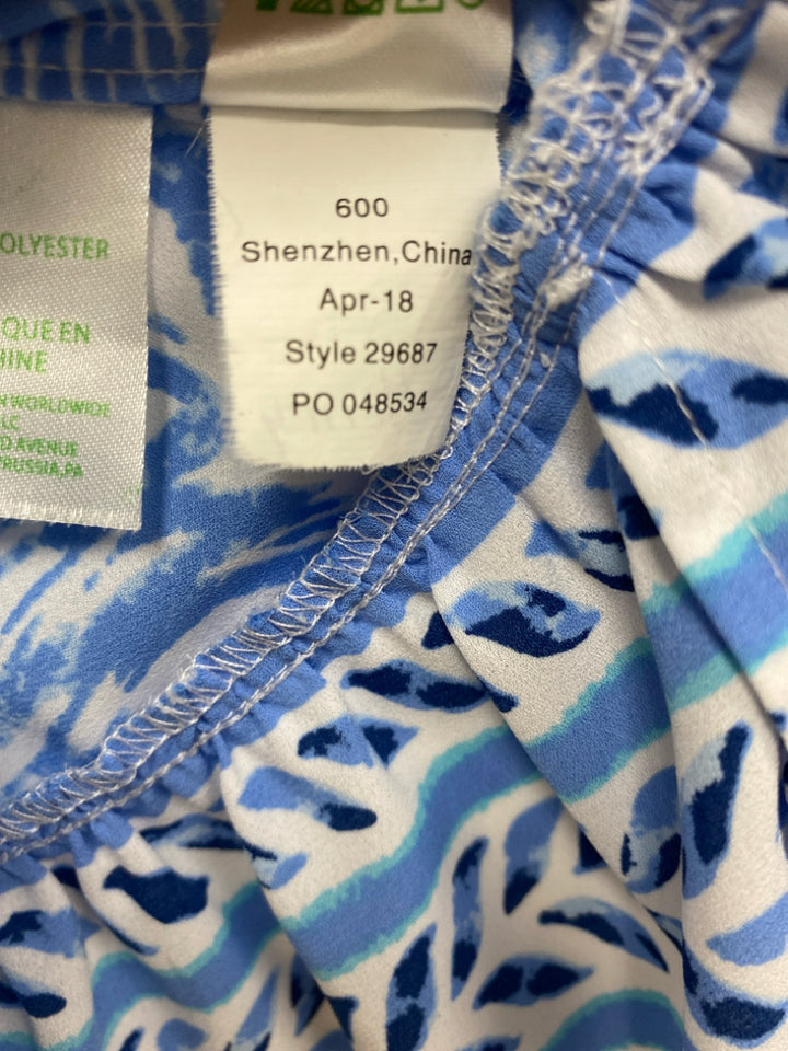 LILLY PULITZER Size XS White Blue Crab Sleeveless Ladies Top