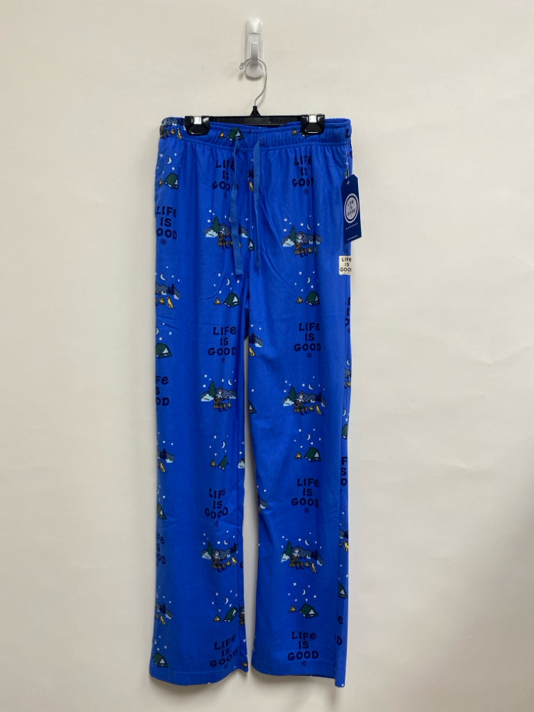 NWT Life is Good Size S Blue Green Camping Men&