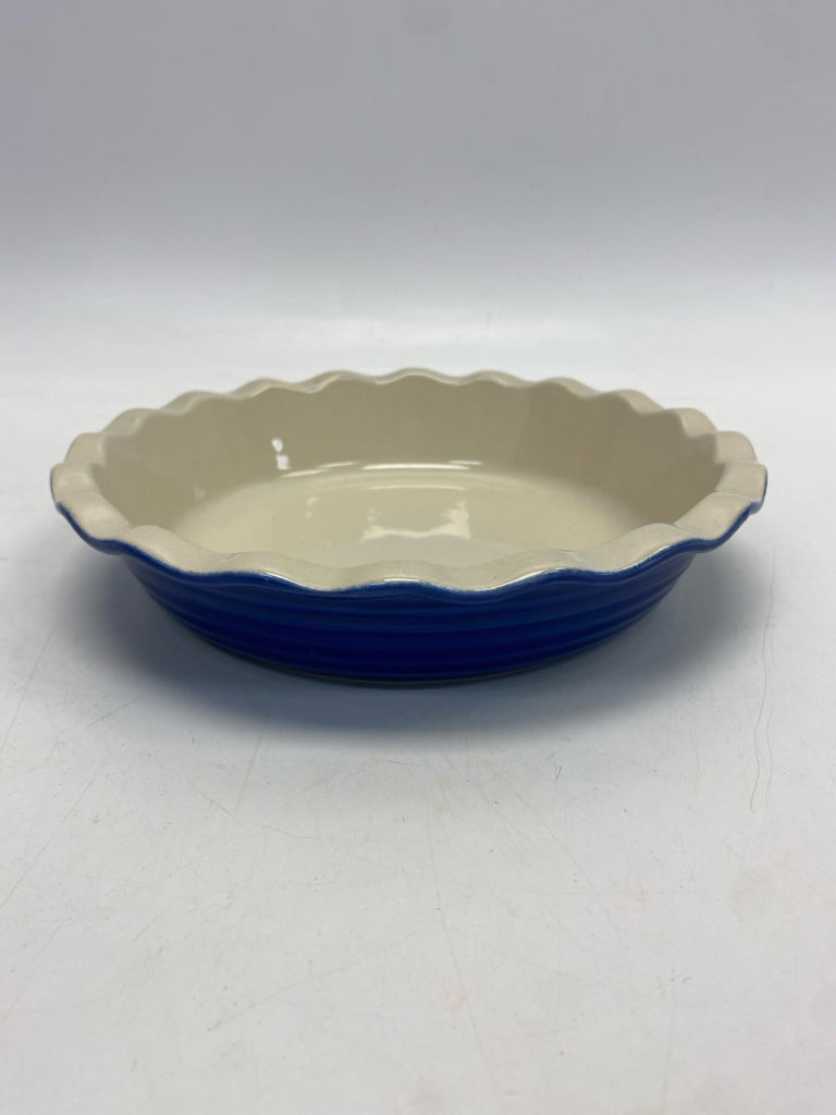 Blue Cream Pie Plate