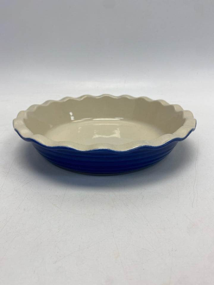 Blue Cream Pie Plate