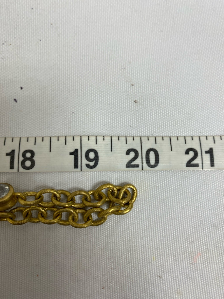 Gold Color Clear Oval(s) Necklace