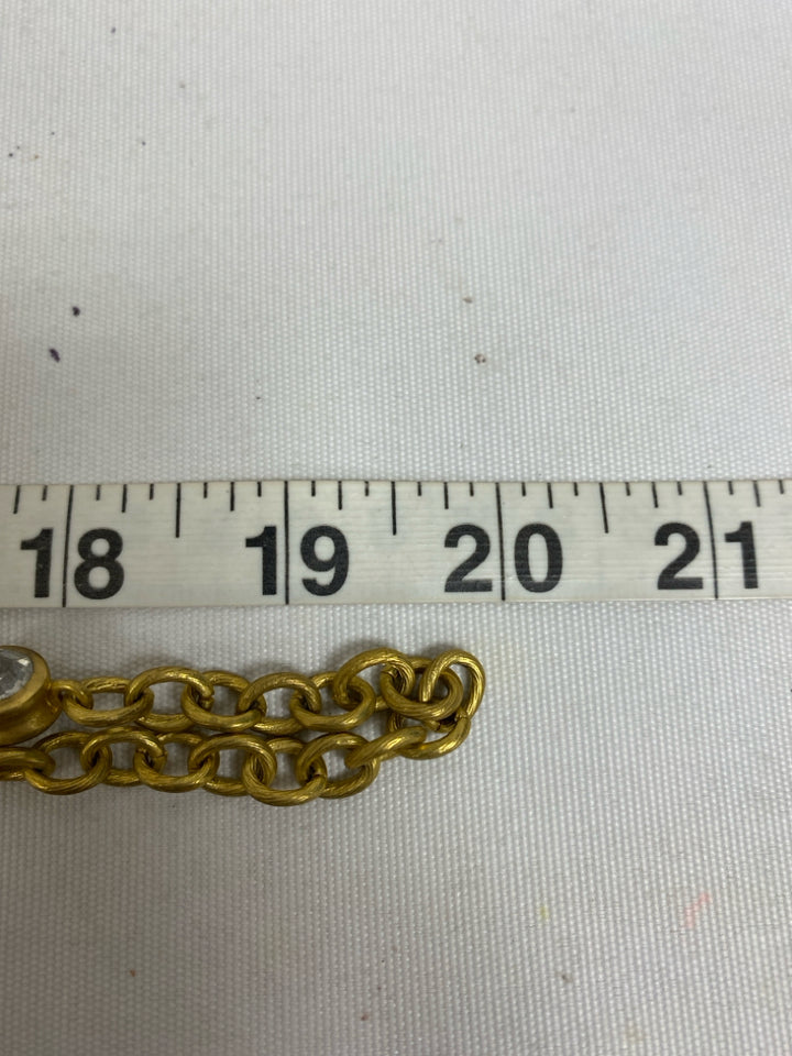 Gold Color Clear Oval(s) Necklace