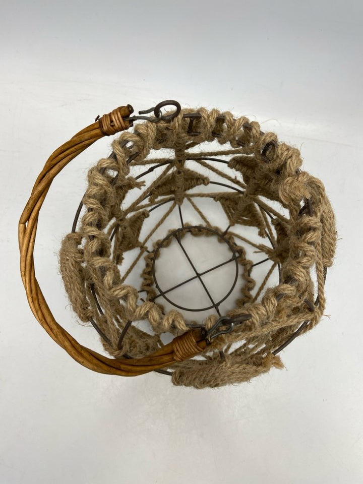 Natural Ropes Metal Lantern