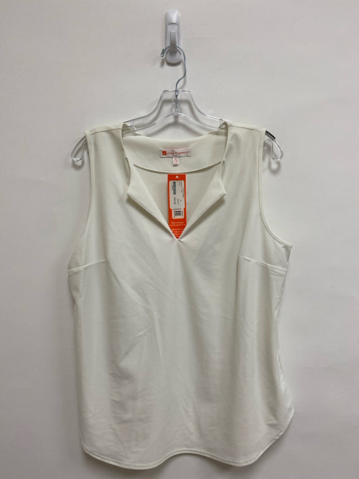 NWT Jude Connally Size XL White Sleeveless Ladies Top