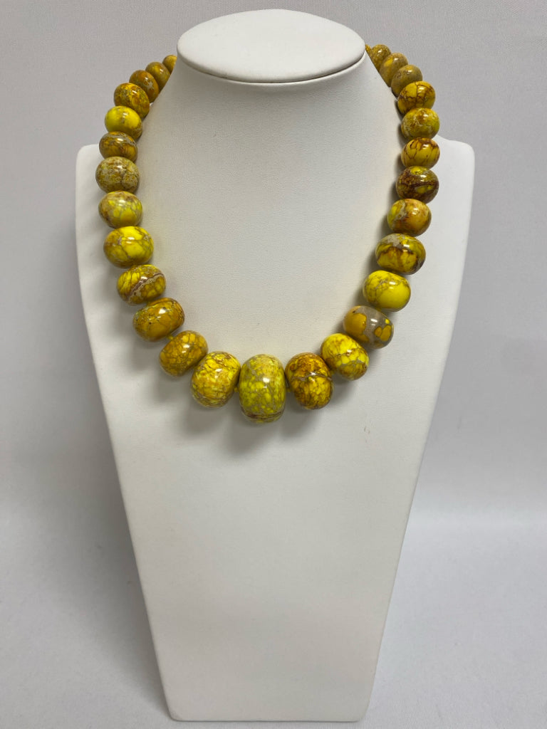 Goldenrod Yellow Chunky Necklace
