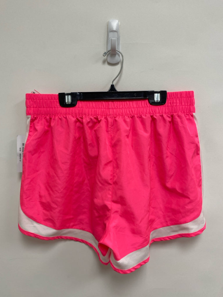 NWT JENNIFER LAUREN Size L Neon Pink White Athletic Shorts
