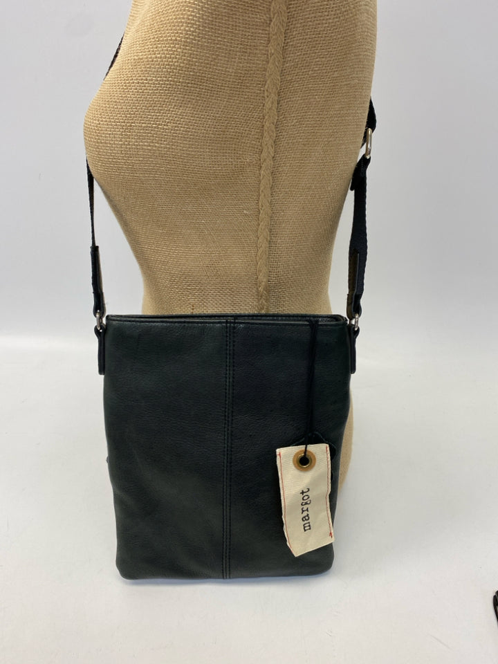Margot Black Leather Crossbody