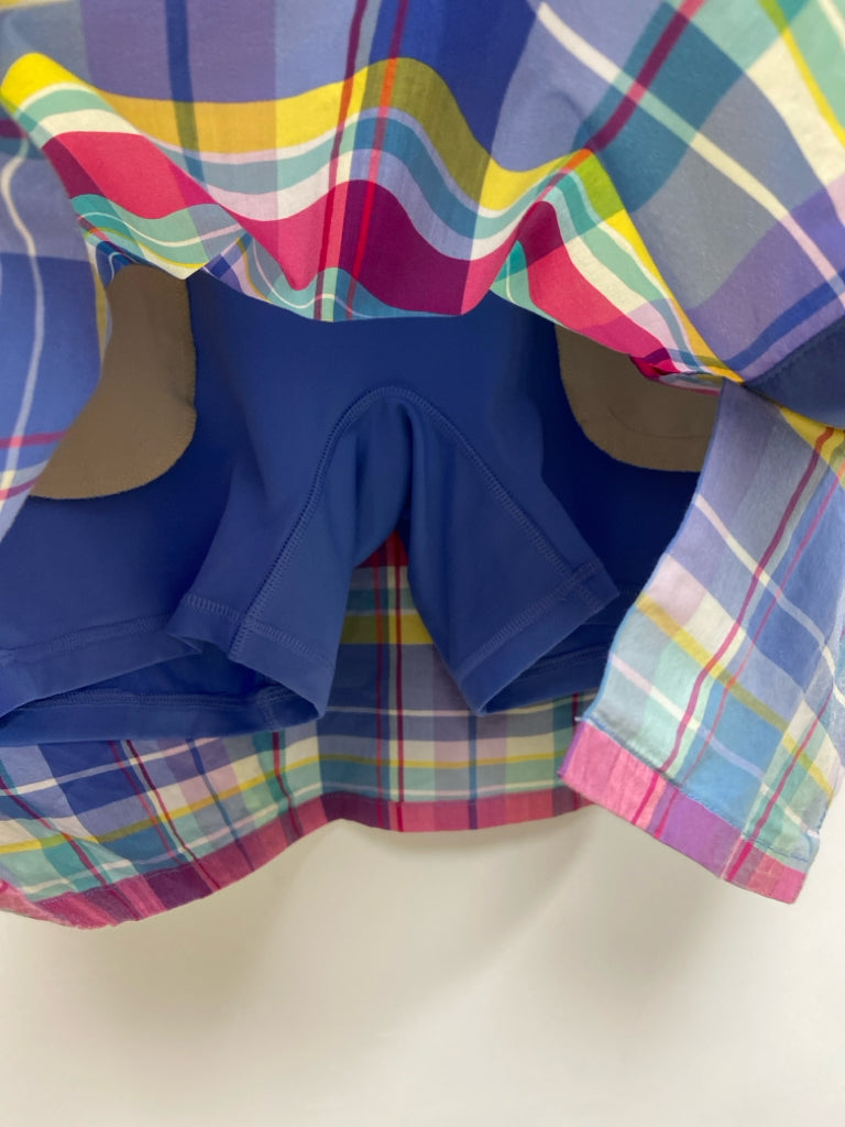 Ralph Lauren Size 8 Blue Pink/Yellow Plaid Athletic Skort