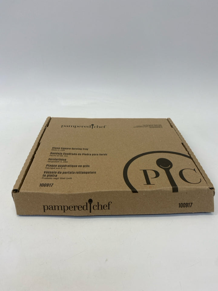 NEW/BOX Pampered Chef White Stone Serving Piece