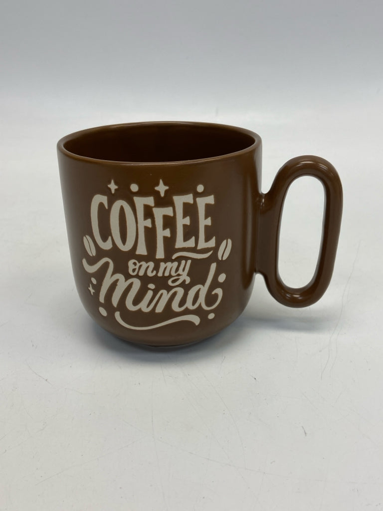 Brown Tan Words Coffee Mug