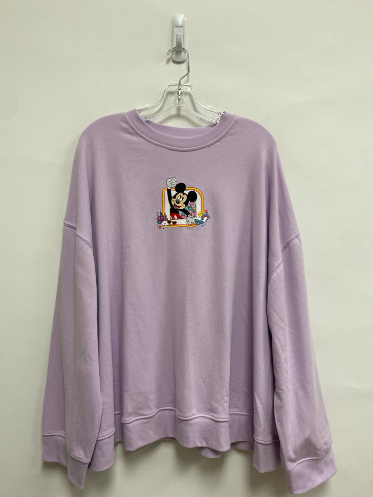 NWT Disney Size 2X Lavender Mickey Mouse Plus Size Sweatshirt