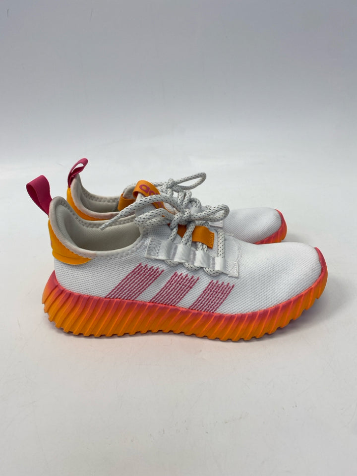 Adidas  Size 8.5 White Pink/Orange Lace-up Sneakers